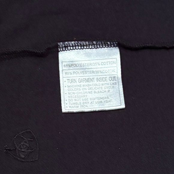 ARIAT Black Western Knit Shirt with Studded  & Embroidered Design XXL - Picture 6 of 9